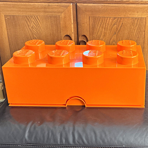 Lego orange stud storage - lego,