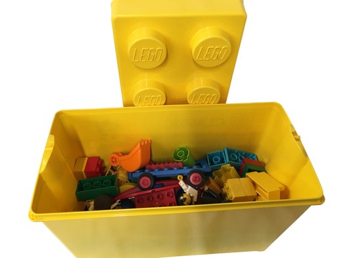 Lego yellow brick storage box - yellow,