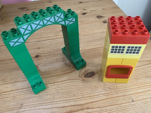 Duplo railway over bridge - railway, +